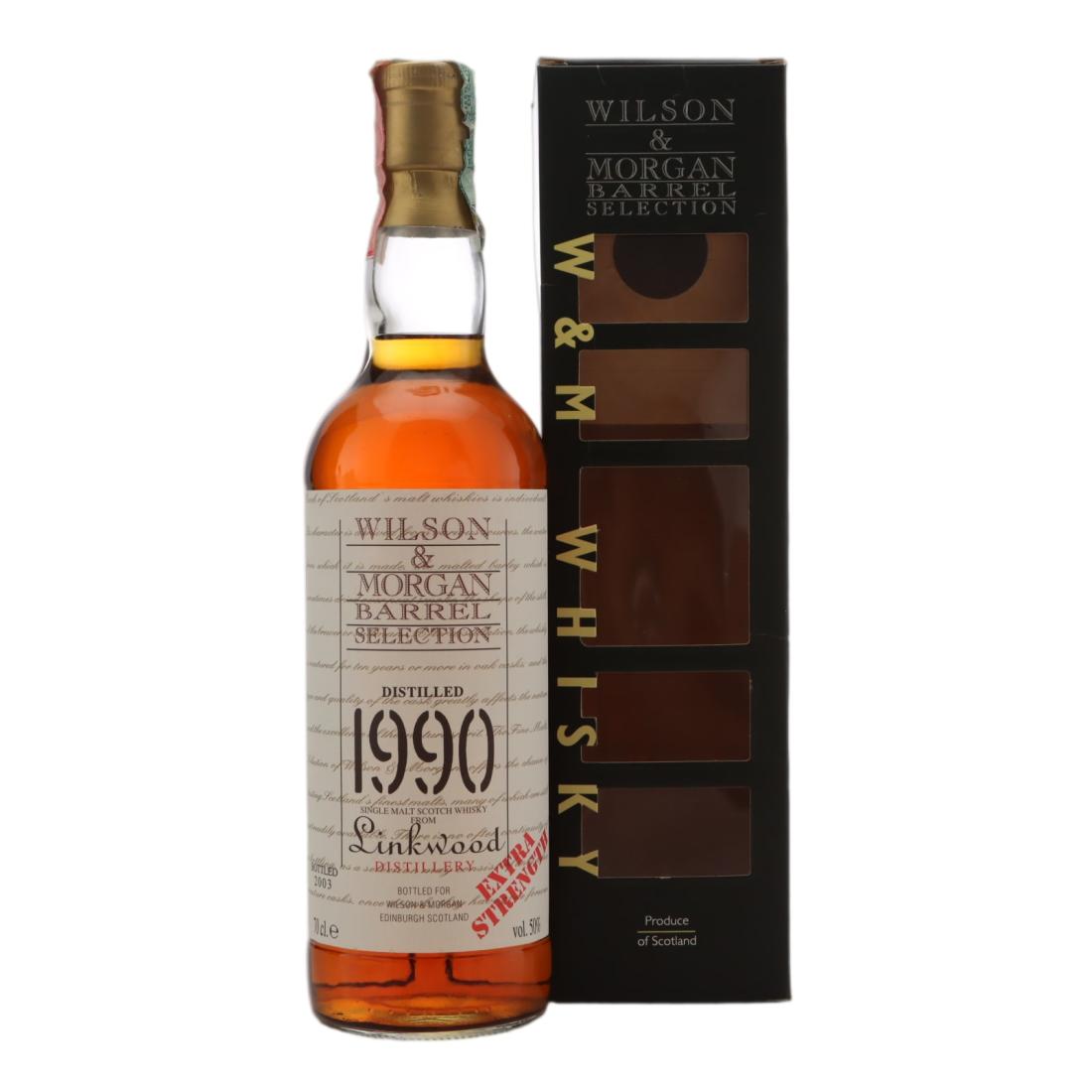 Linkwood Barrel Selection 13 Year Old, 1990, Wilson & Morgan, 50% whisky bottle