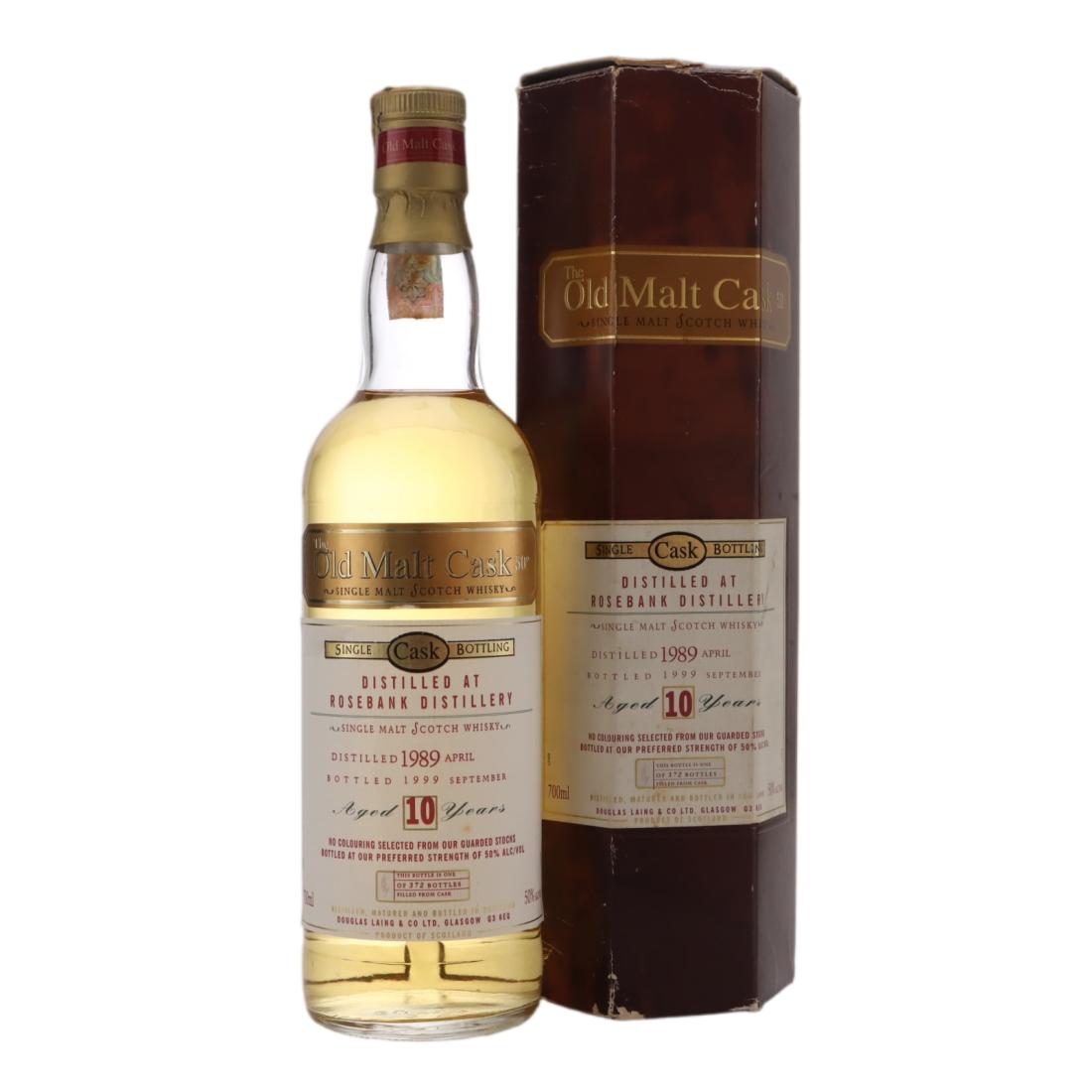 Rosebank The Old Malt Cask #10 Year Old, 1989, Douglas Laing, 50% whisky bottle