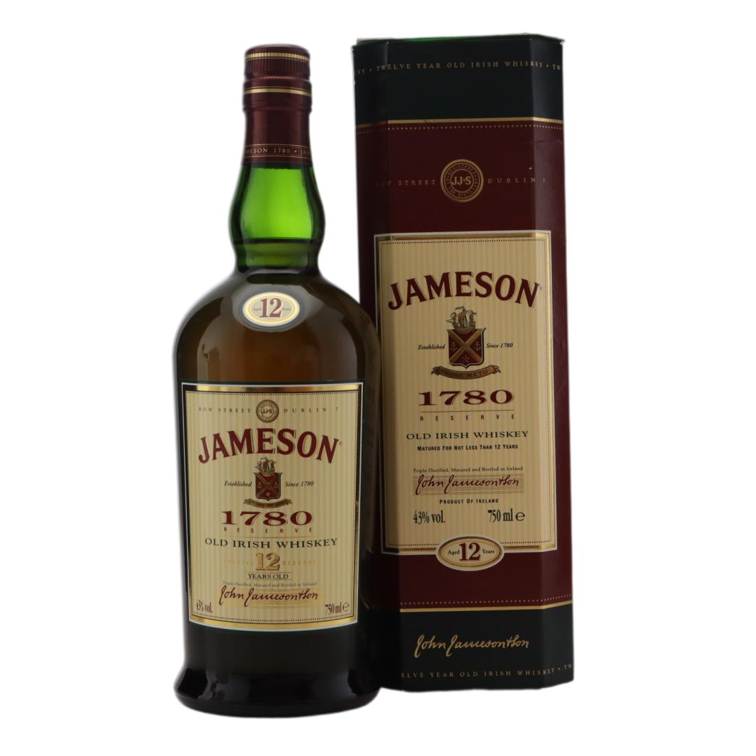 Jameson 1780 Reserve 12 Year Old, 43%, 70cl whisky bottle