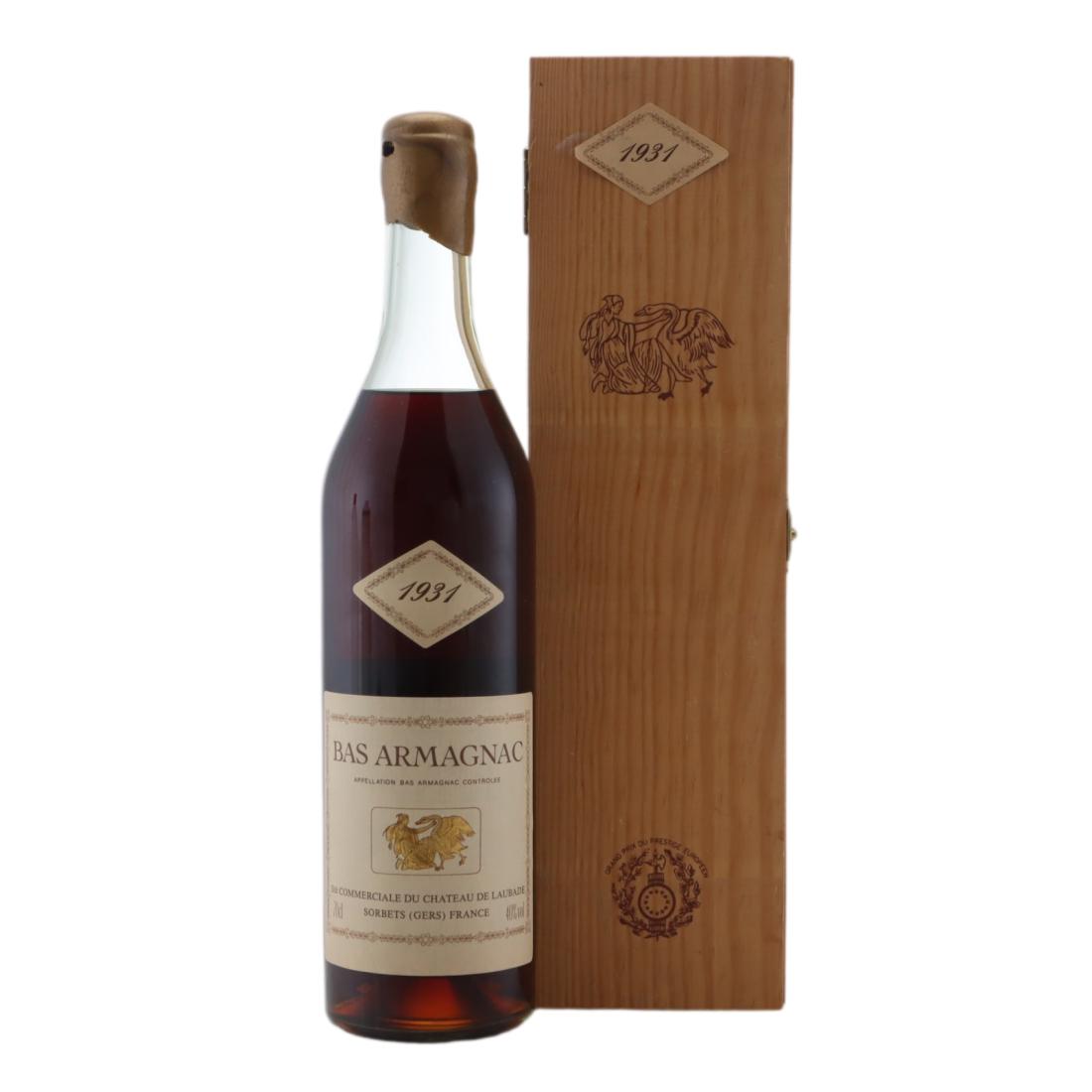 Château de Laubade Bas Armagnac 60 Year Old, Gascon Oak Cask, 1991, 40% whisky bottle