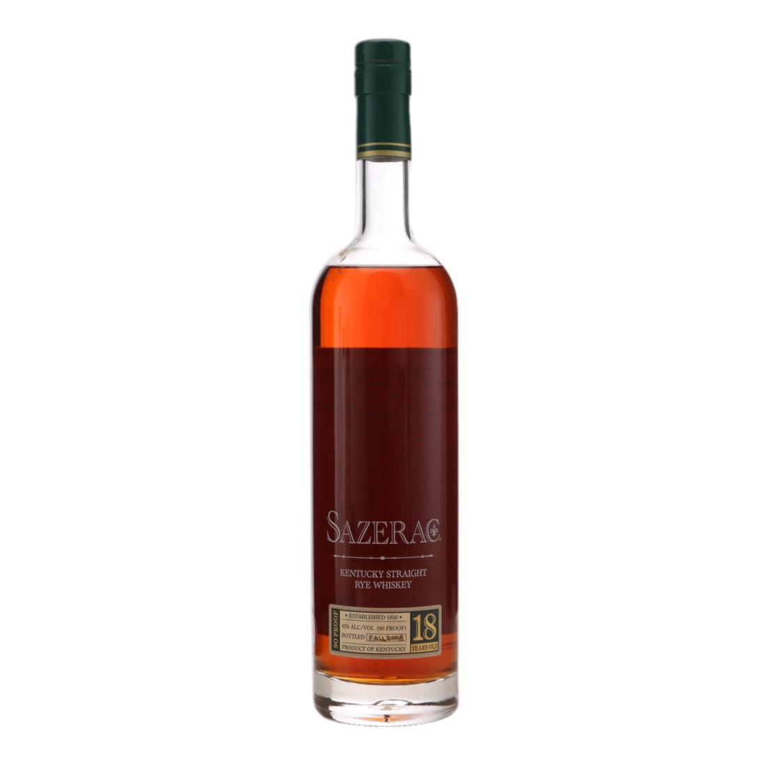 Sazerac Rye 18 Year Old, 2008, 45% whisky bottle