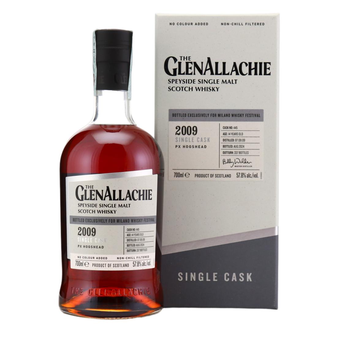 Glenallachie 14 Year Old, PX Hogshead Cask, Cask #445, 2024, 57.8% whisky bottle