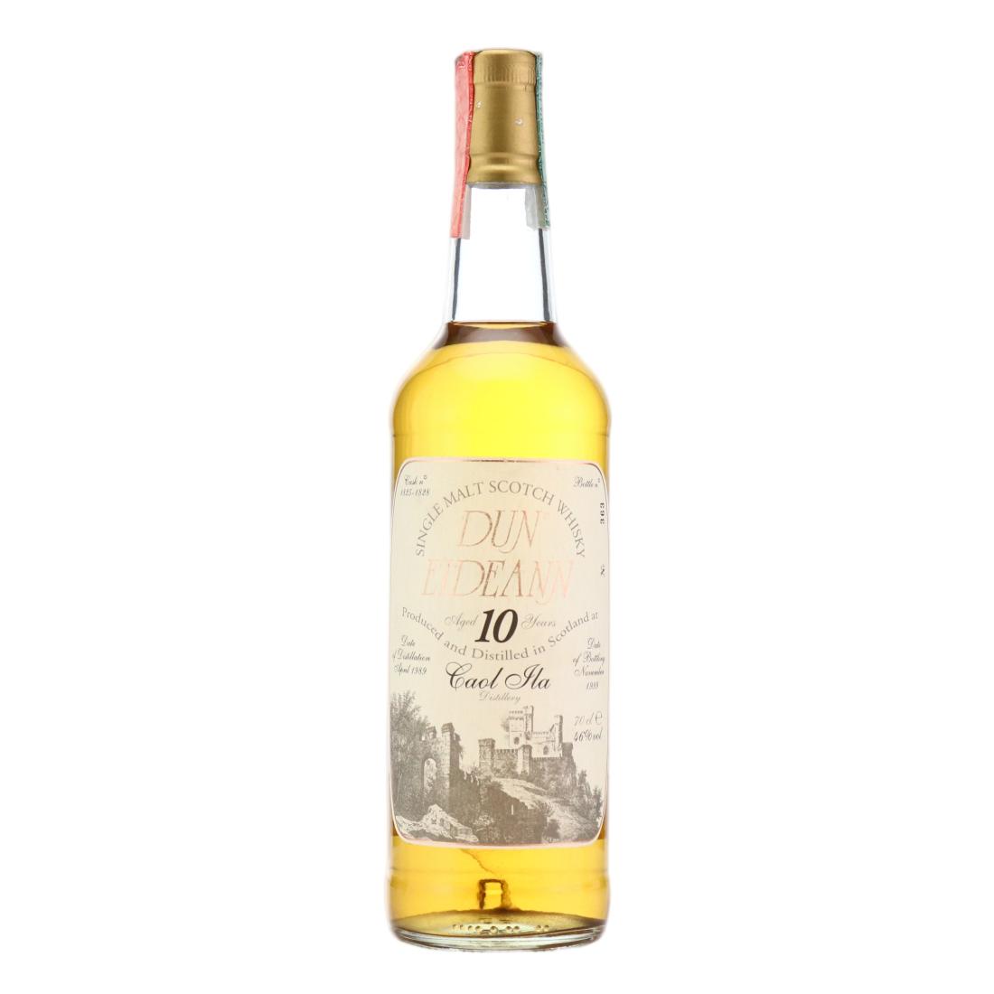 Caol Ila 10 Year Old, Cask #1825-1828, 1989, Dun Eideann, 46% whisky bottle