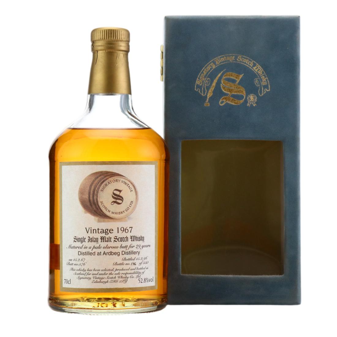 Ardbeg Signatory Vintage 29 Year Old, Oloroso Cask, Cask #65/96, 1967, Signatory Vintage, 52.8% whisky bottle