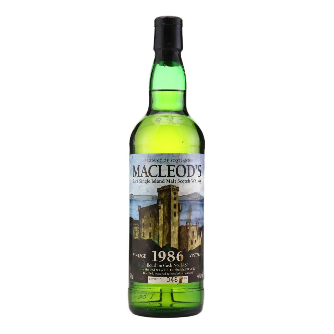 Talisker 1986 Macleod's, Bourbon Cask, Cask #1484, 1986, Ian Macleod & Co., 46% whisky bottle