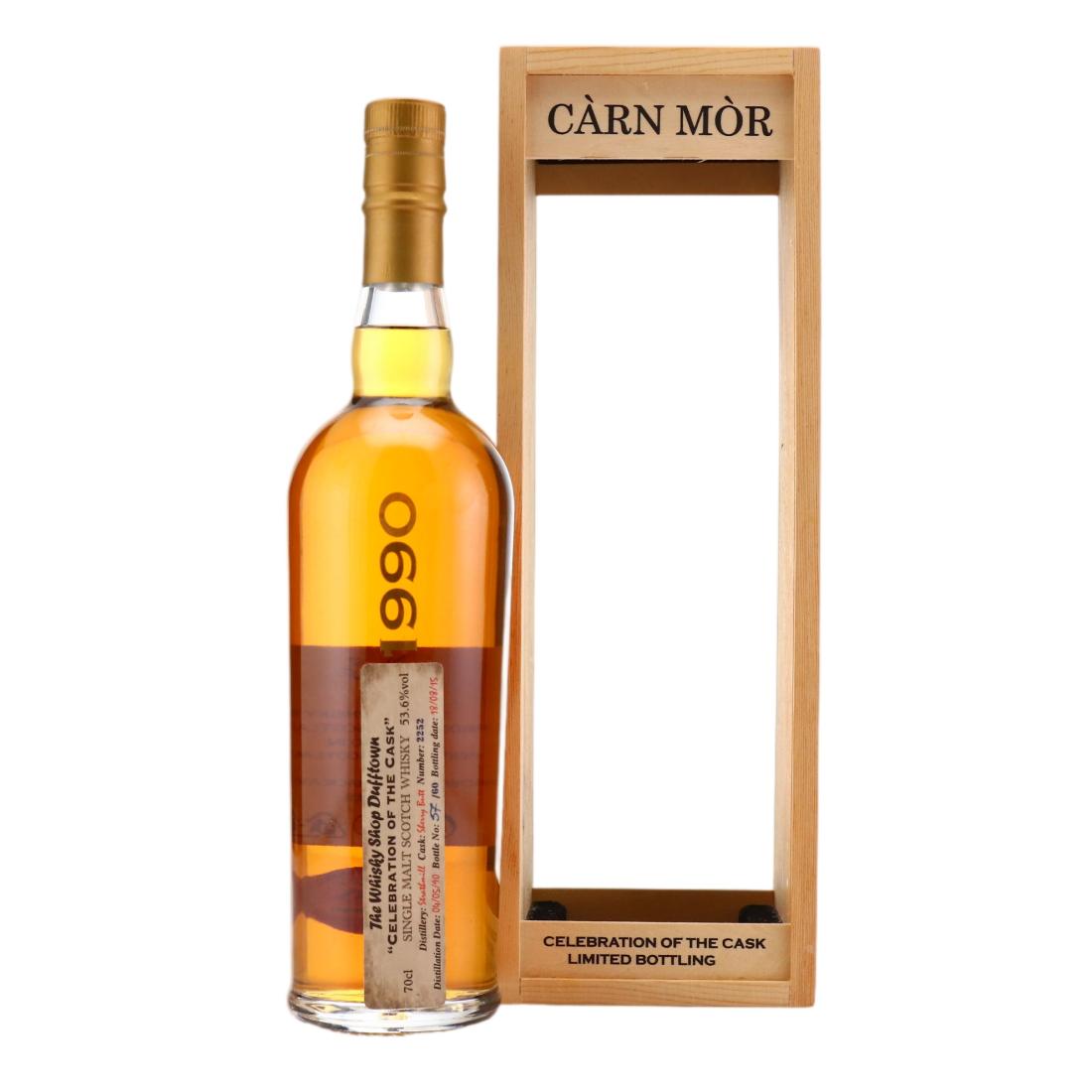 Strathmill Celebration of the Cask #25 Year Old, Sherry Hogshead Cask, Cask #5F.100, Batch No. 2252, 1990, Morrison & Mackay Ltd, 53.6% whisky bottle