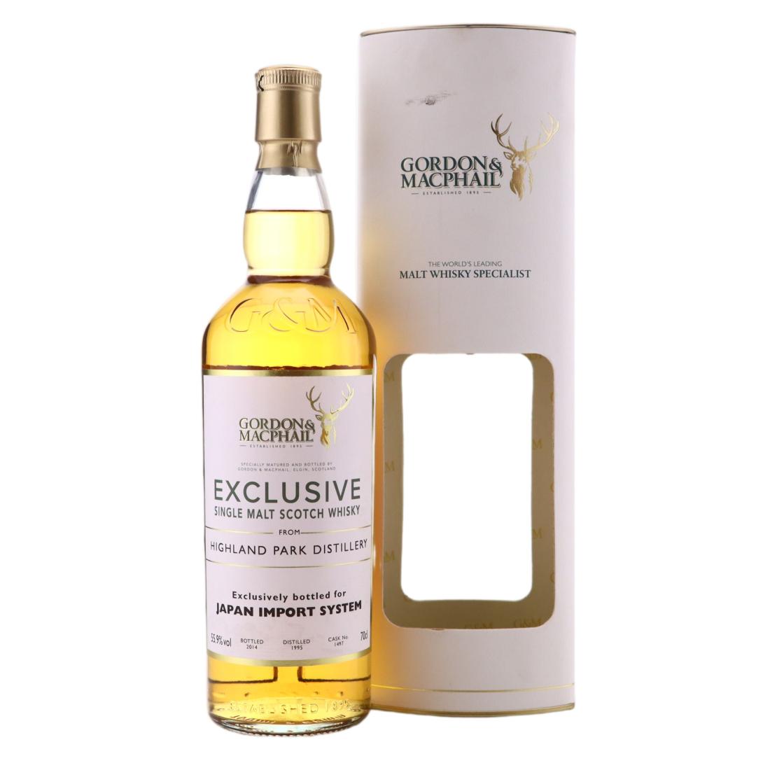 Highland Park Exclusive 19 Year Old, Sherry Cask, Cask #1497, 1995, Gordon & MacPhail, 55.9% whisky bottle