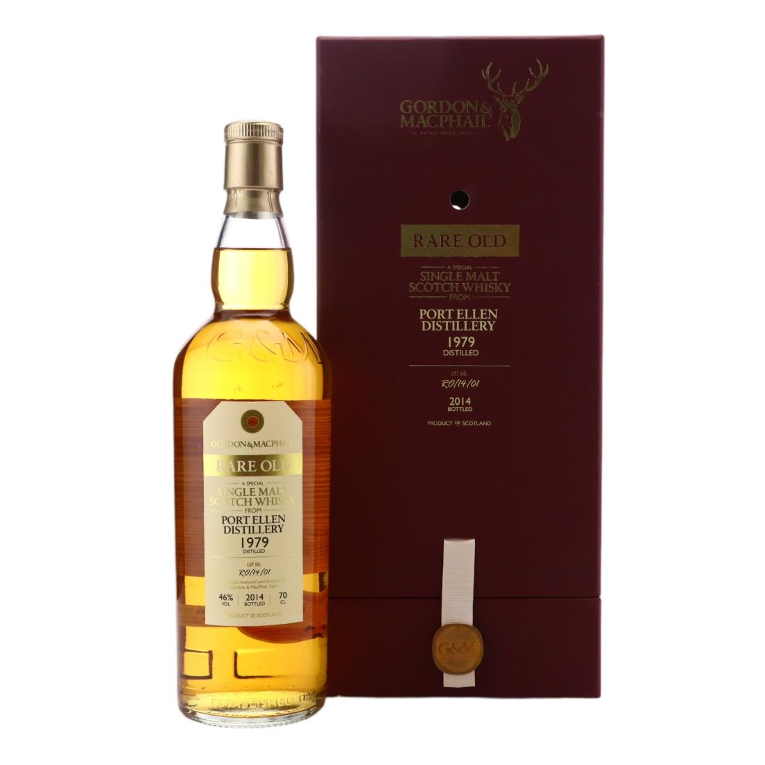 Port Ellen Rare Old 35 Year Old, Sherry Cask, Lot No. RO/14/01, 1979, Gordon & MacPhail, 46% whisky bottle