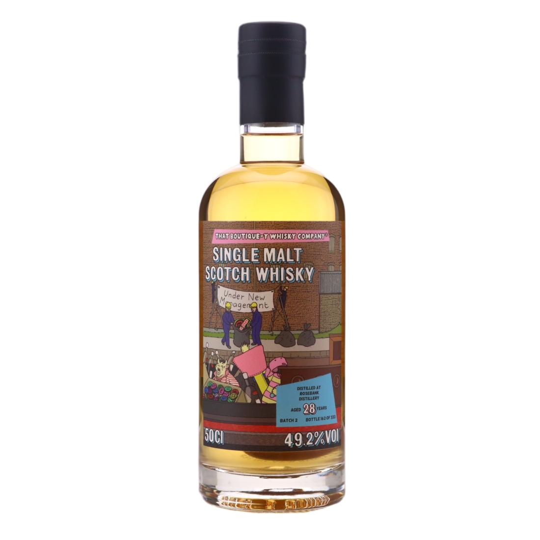 Rosebank 28 Year Old, Oak Cask, Batch No. 2, 1991, That Boutique-y Whisky Company, 49.2% whisky bottle