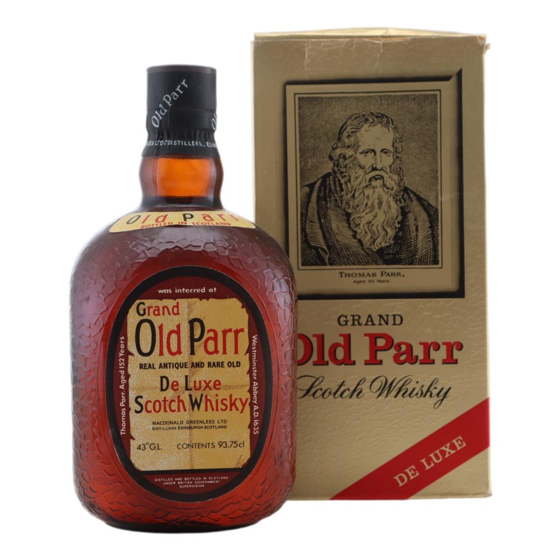 Old Parr Grand De Luxe, 43% whisky bottle