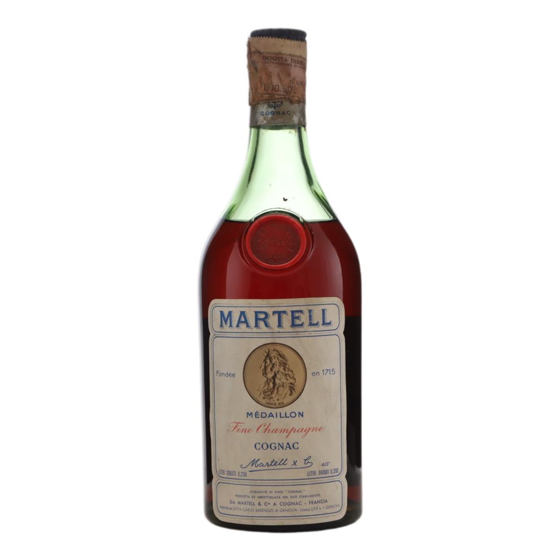 Martell Médaillon Fine Champagne Cognac, 40% whisky bottle