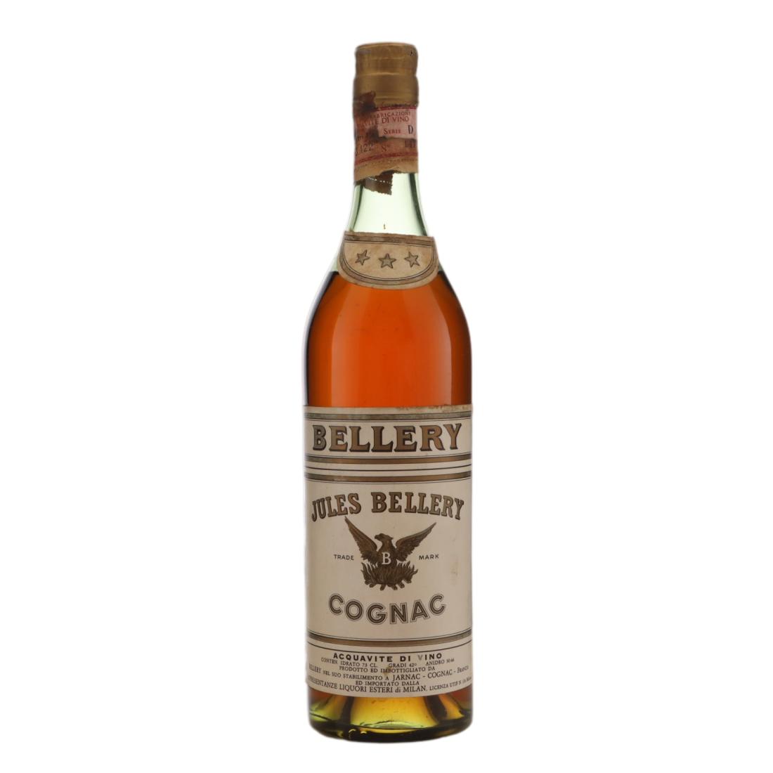 Jules Bellery 3 Star Cognac, 42% whisky bottle