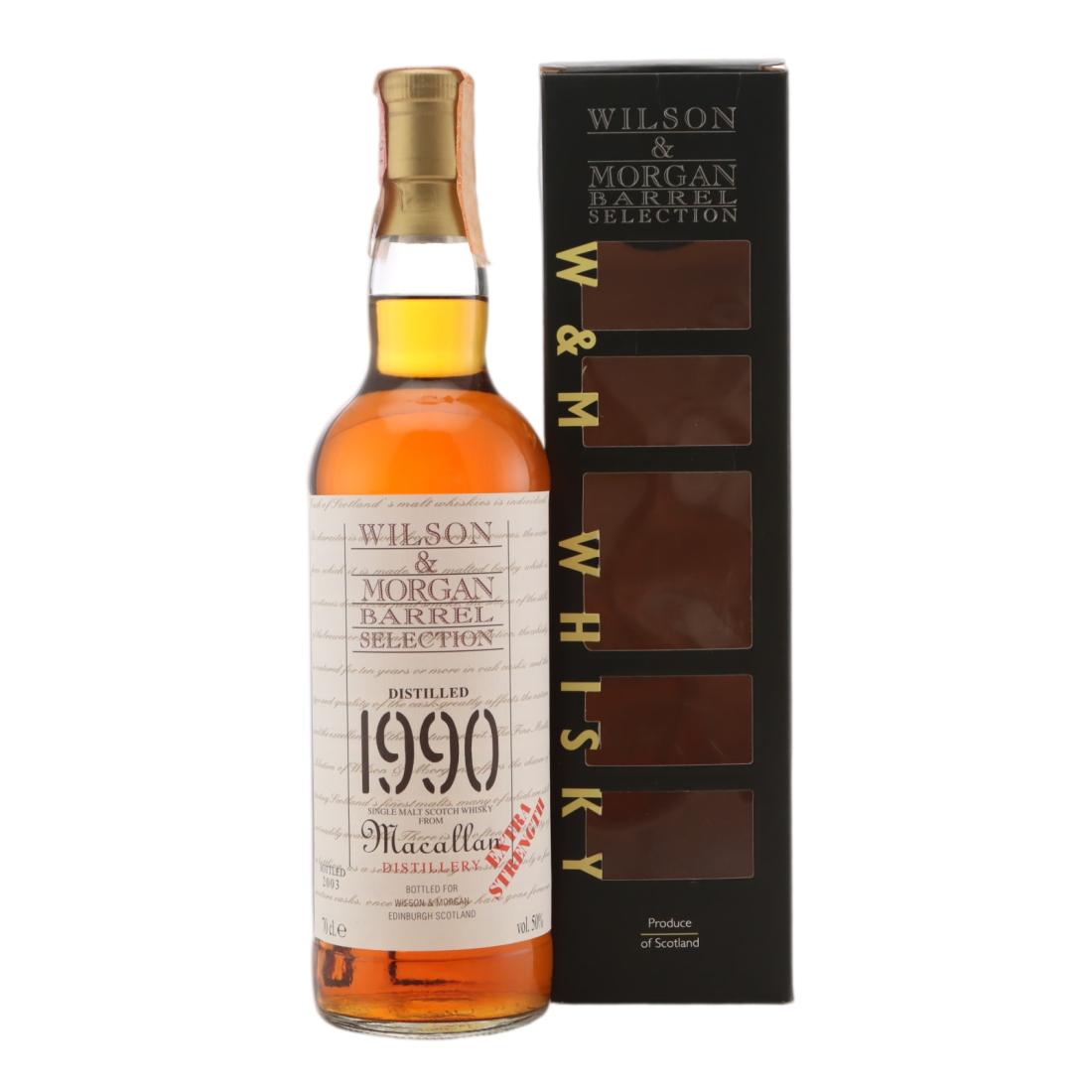 Macallan Barrel Selection Extra Strength, 1990, Wilson & Morgan, 50% whisky bottle
