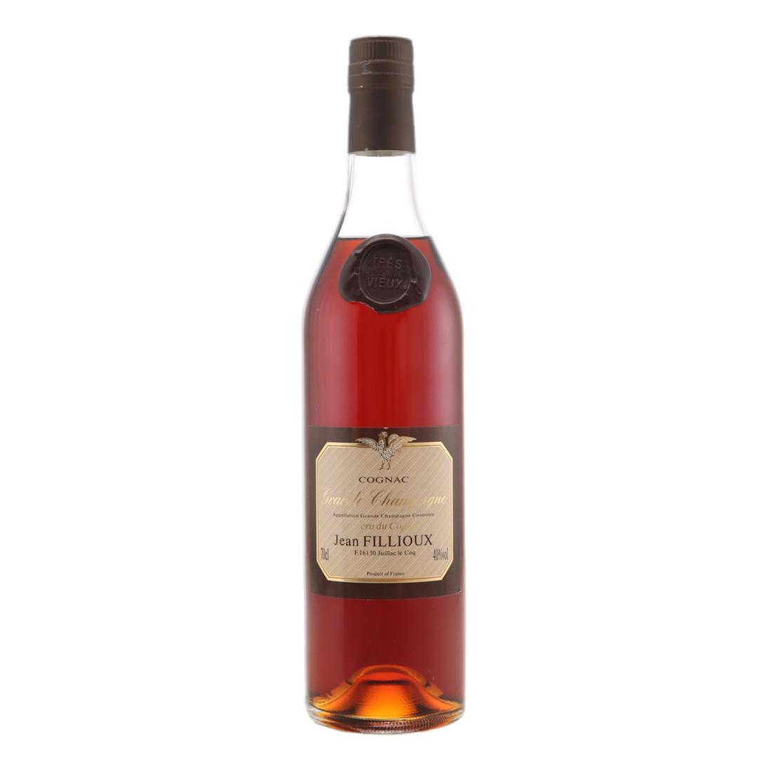 Jean Fillioux Très Vieux Grande Champagne Cognac, 40% whisky bottle