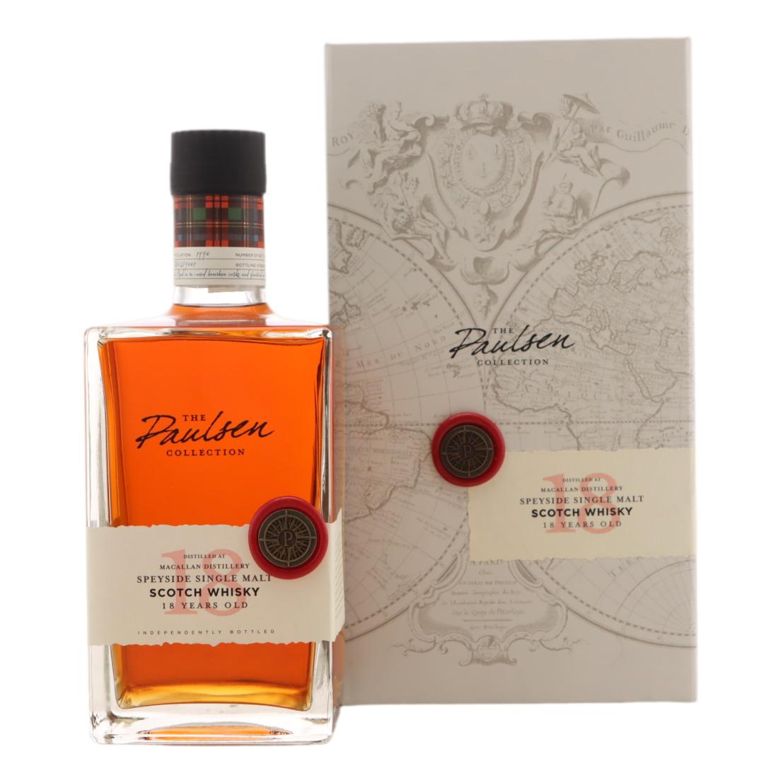 Macallan The Paulsen Collection 18 Year Old, Amarone Wine Cask, Cask # R08, 1990, The Paulsen Collection, 46% whisky bottle