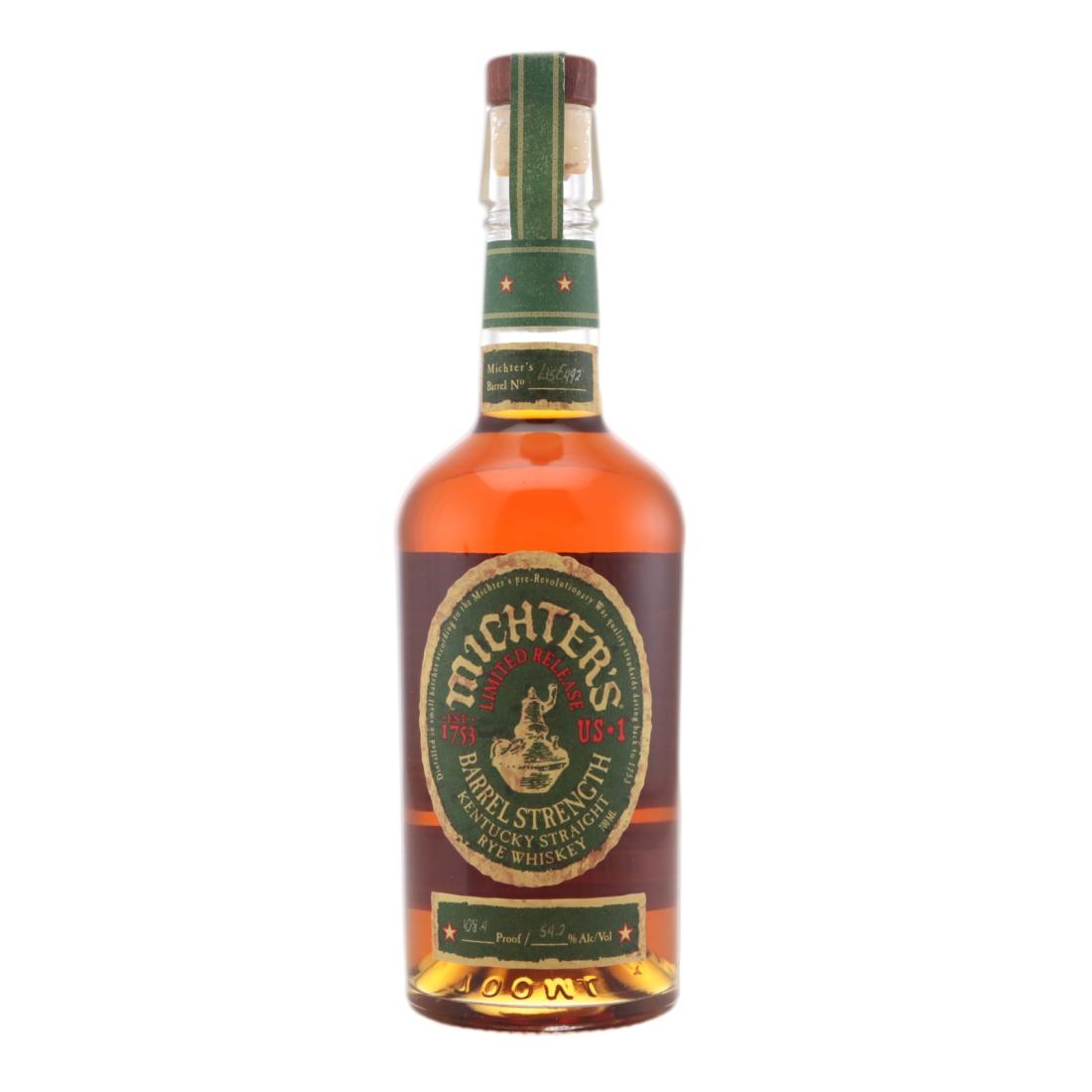 Michter's US*1 Barrel Strength Kentucky Straight Rye Whiskey, Cask #L15E492, 2015, 54.2% whisky bottle