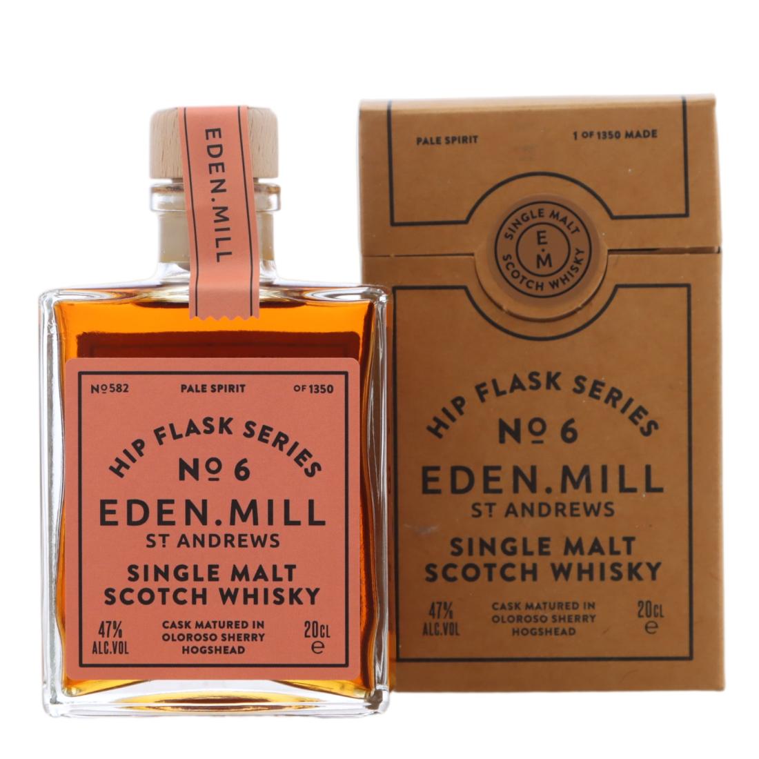 Eden Mill Hip Flask Series No. 6 3 Year Old, Sherry Cask, 2018, 47% whisky bottle