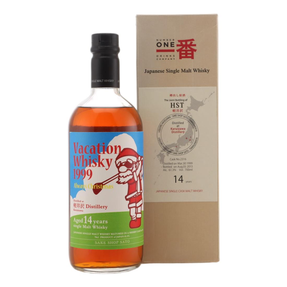 Karuizawa Vacation Whisky 14 Year Old, Sherry Cask, Cask #2316, 1999, Number One Drinks Company, 61.3% whisky bottle
