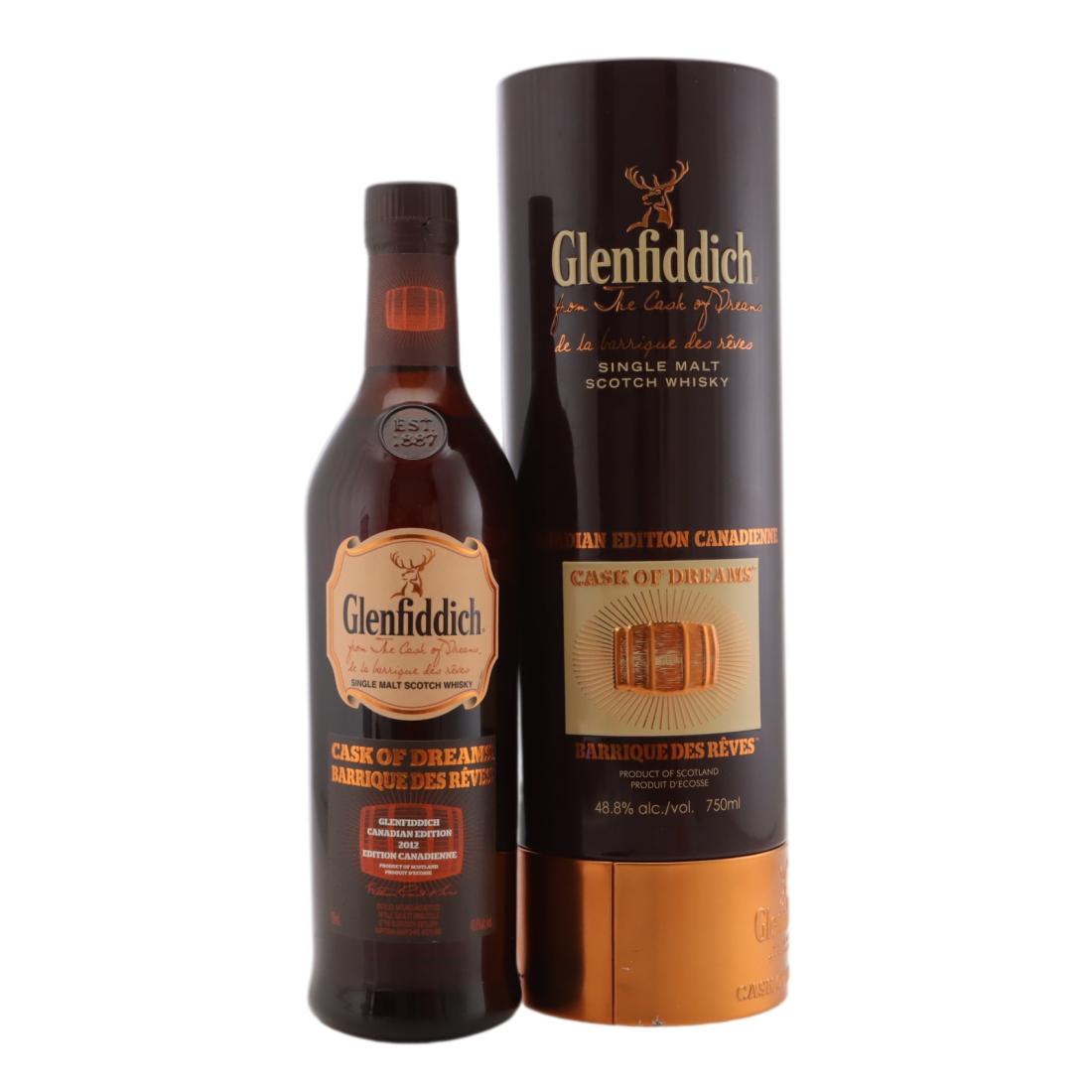 Glenfiddich Cask of Dreams Canadian Edition 14 Year Old, Oak Cask, 2012, 48.8% whisky bottle