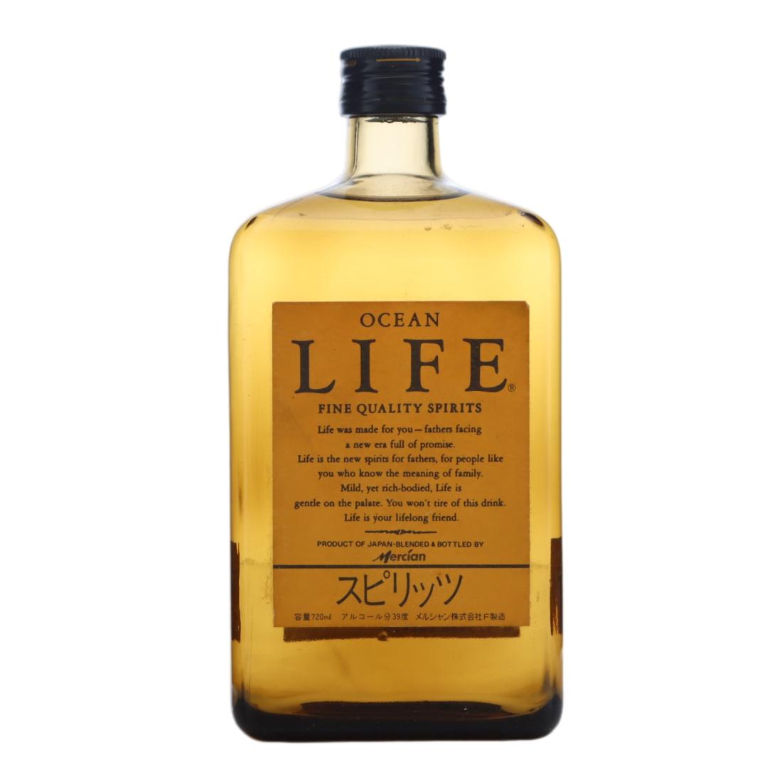 Ocean Life, 39% whisky bottle