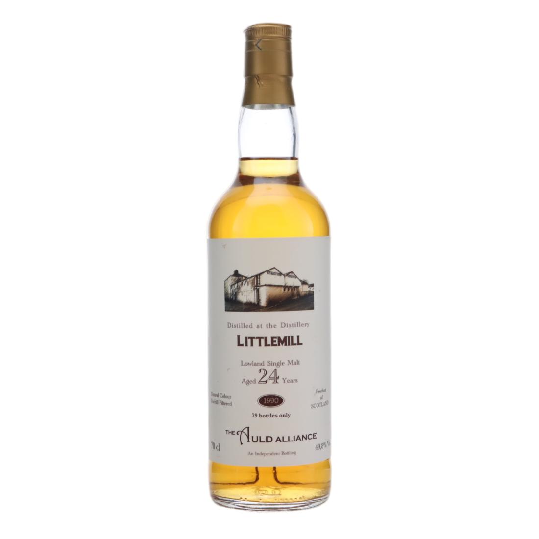 Littlemill 24 Year Old, 1990, The Auld Alliance, 49.8% whisky bottle