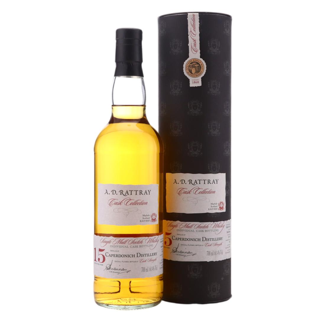 Caperdonich Cask Collection 15 Year Old, Bourbon Cask, Cask #95052, 1995, A.D. Rattray, 60.4% whisky bottle
