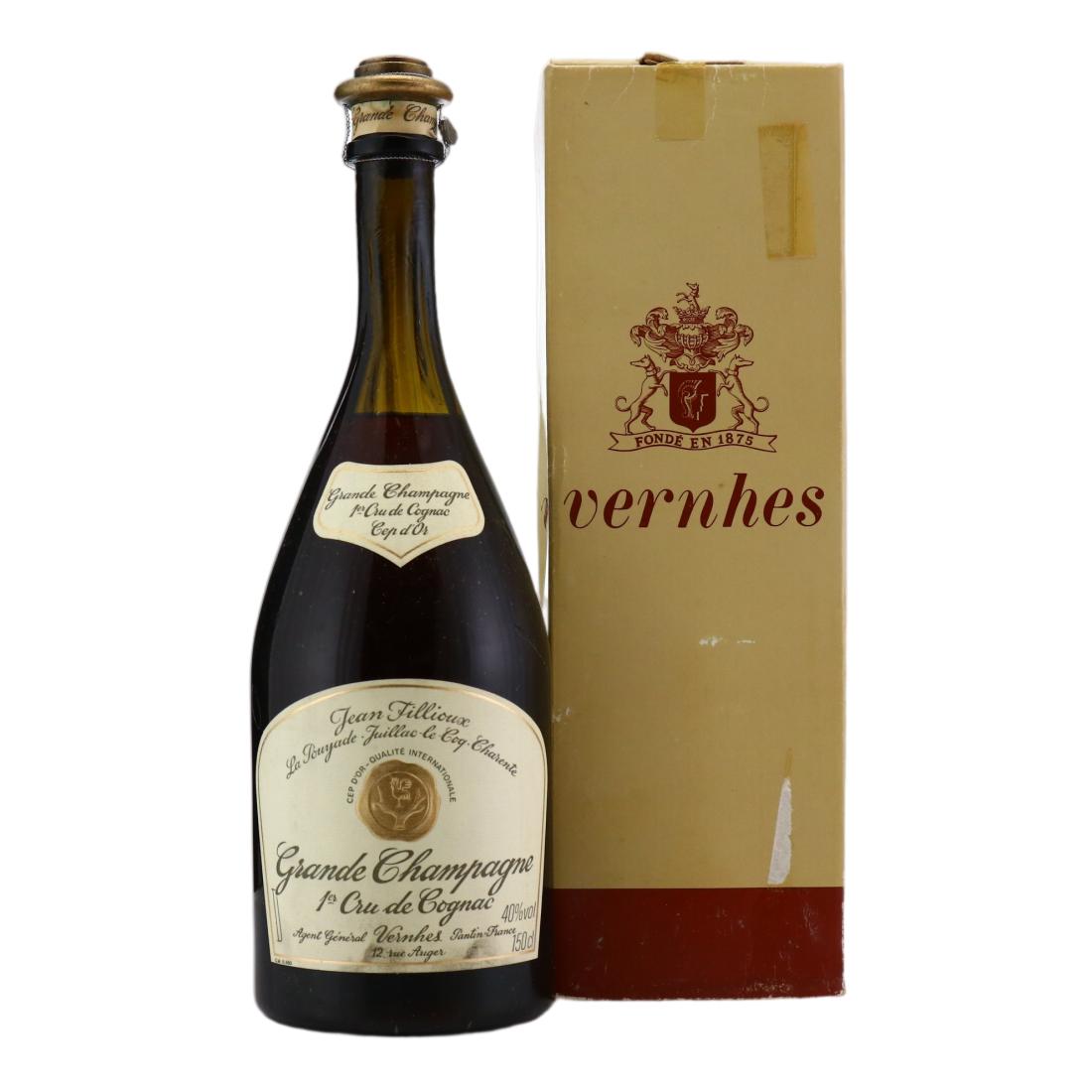 Jean Fillioux Vernhes Grande Champagne Cognac, 2022, 40% whisky bottle