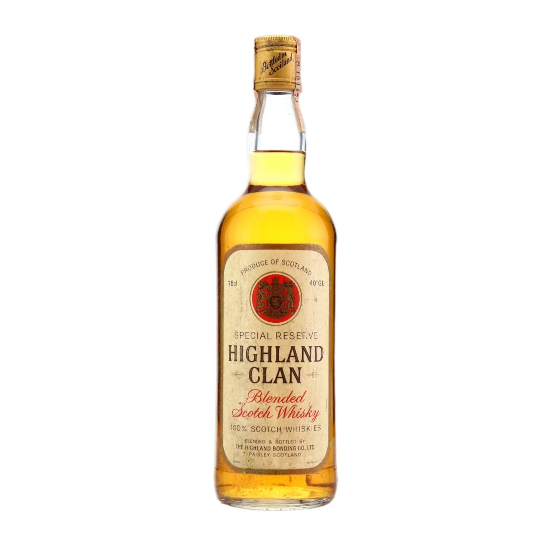 Highland Clan Special Reserve, 40% whisky bottle