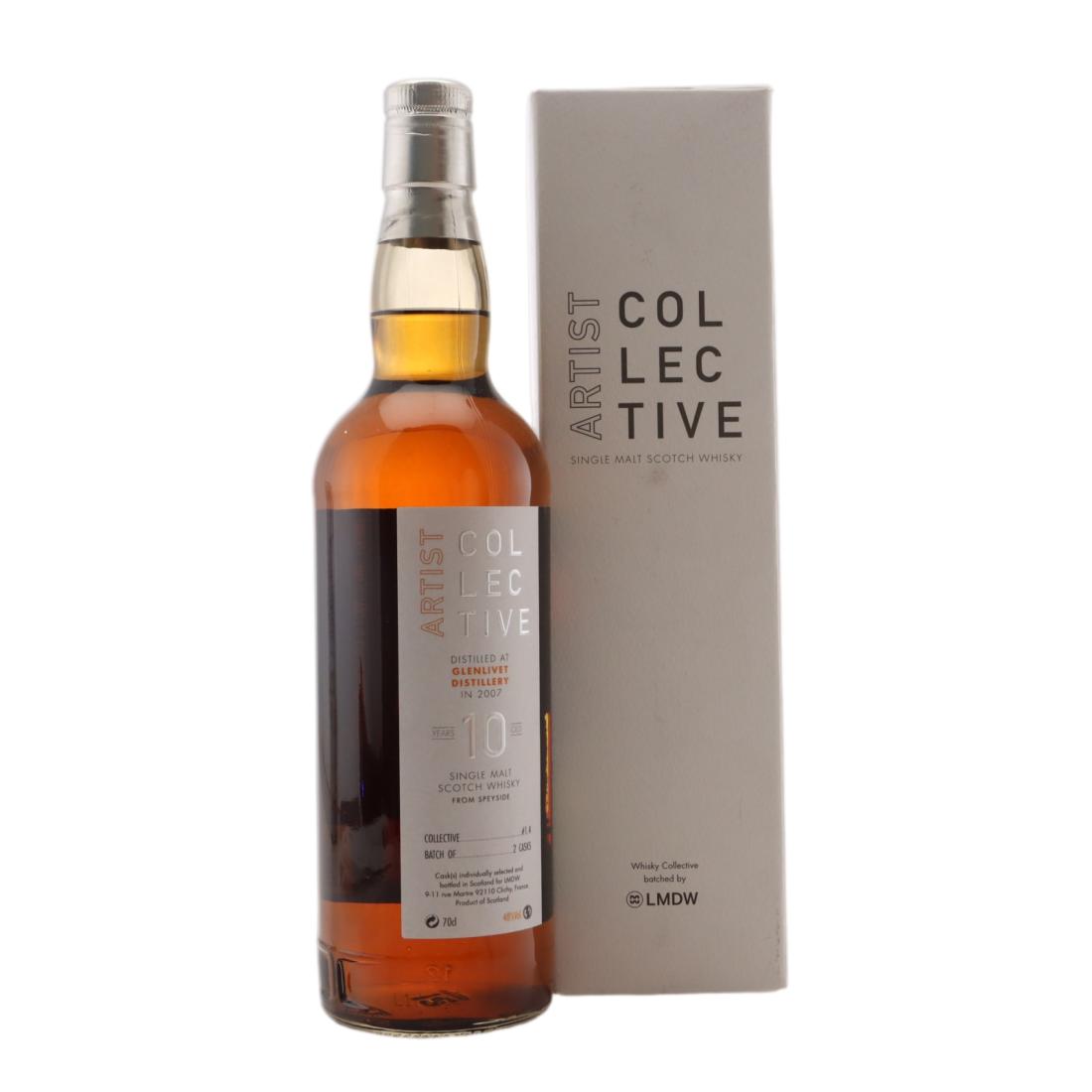 Glenlivet Artist Collective 10 Year Old, Sherry Cask, #1.4, 2007, La Maison du Whisky, 48% whisky bottle