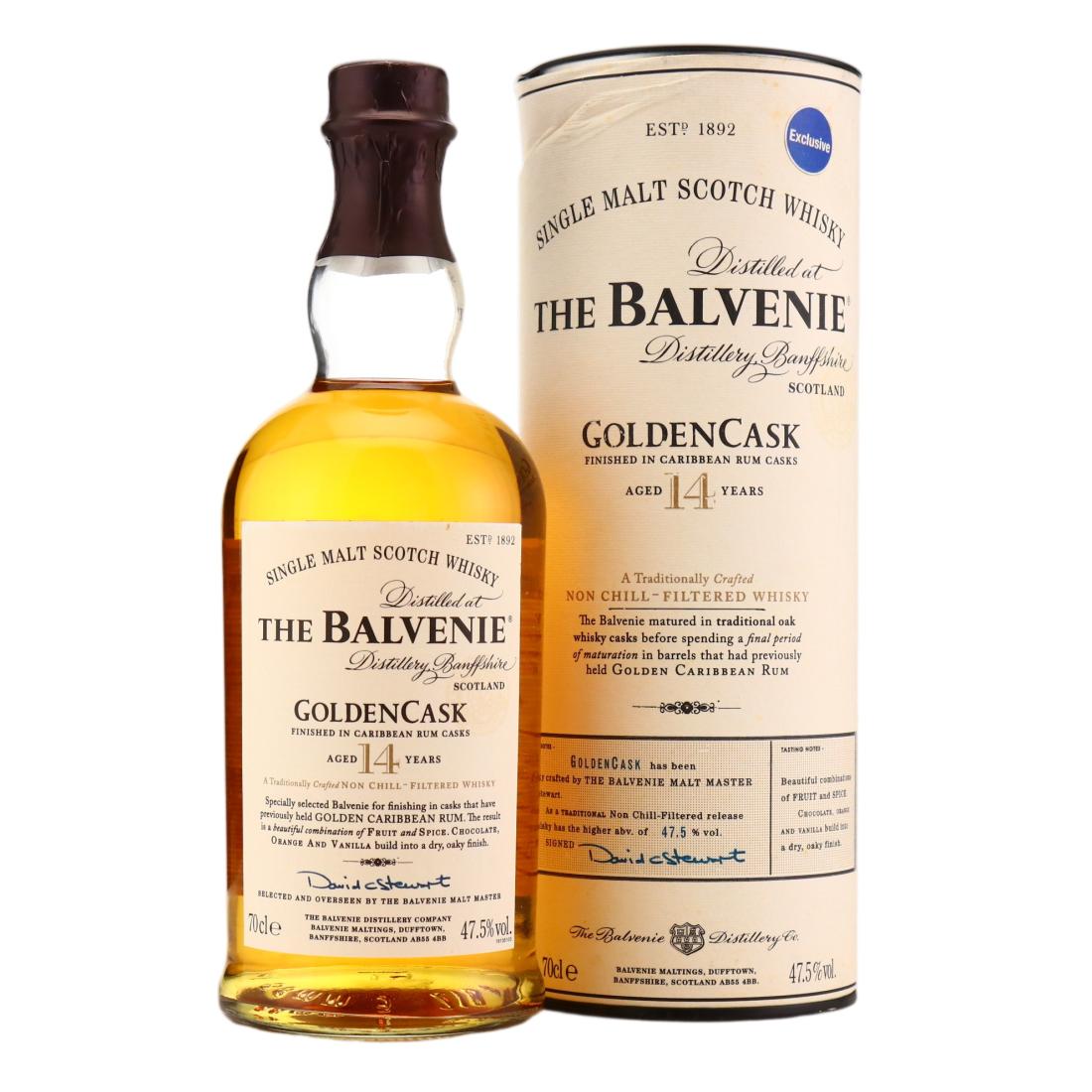 Balvenie GoldenCask 14 Year Old, Rum Cask, 2009, 47.5% whisky bottle