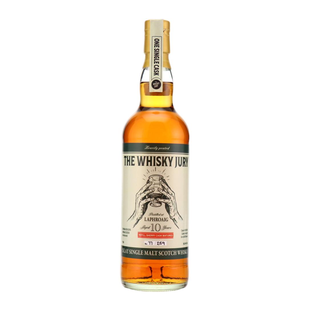 Laphroaig 10 Year Old, Sherry Cask, Cask #250905, 2015, The Whisky Jury, 55.9% whisky bottle