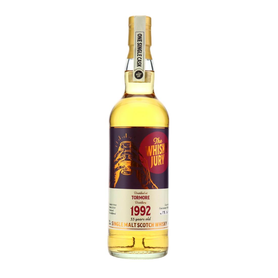 Tormore 33 Year Old, Hogshead Cask, Cask #101159, 1992, The Whisky Jury, 41.8% whisky bottle
