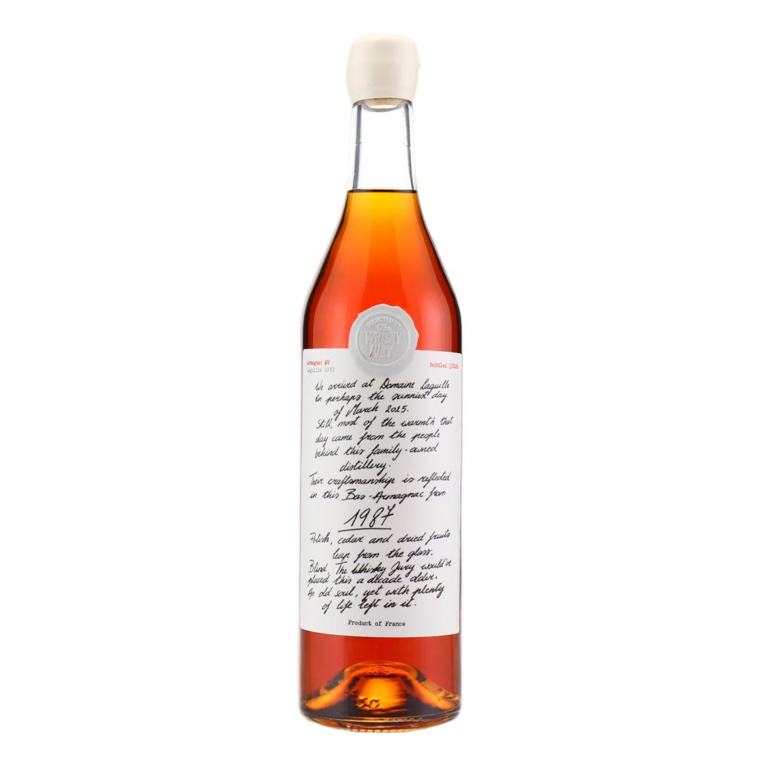 Domaine Laguille Armagnac 39 Year Old, Cask #21, Batch No. 2, 1987, The Whisky Jury, 43.4% whisky bottle