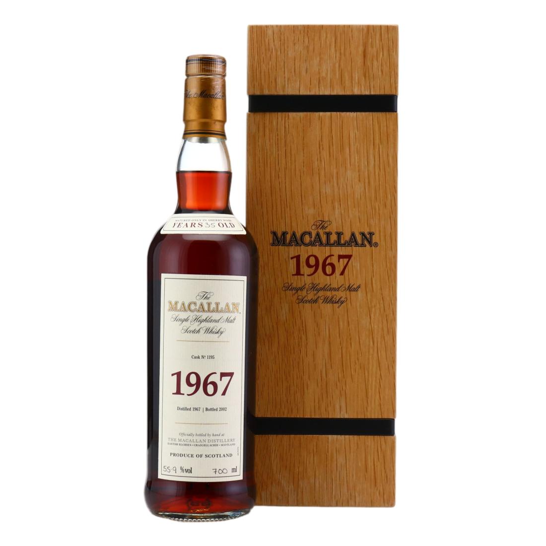 Macallan Fine & Rare 35 Year Old, Sherry Cask, Cask #1195, 2002, 55.9% whisky bottle