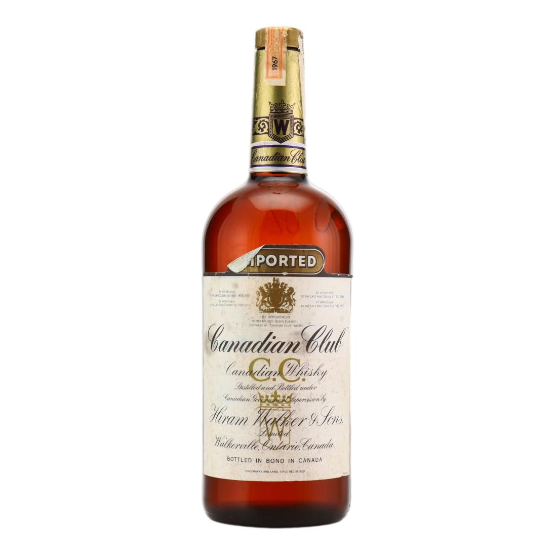 Canadian Club 1967 Canadian Whisky, 70% whisky bottle