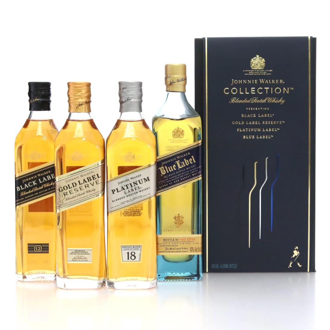 Johnnie Walker The Collection Box Set Black Blue Gold Platinum Label