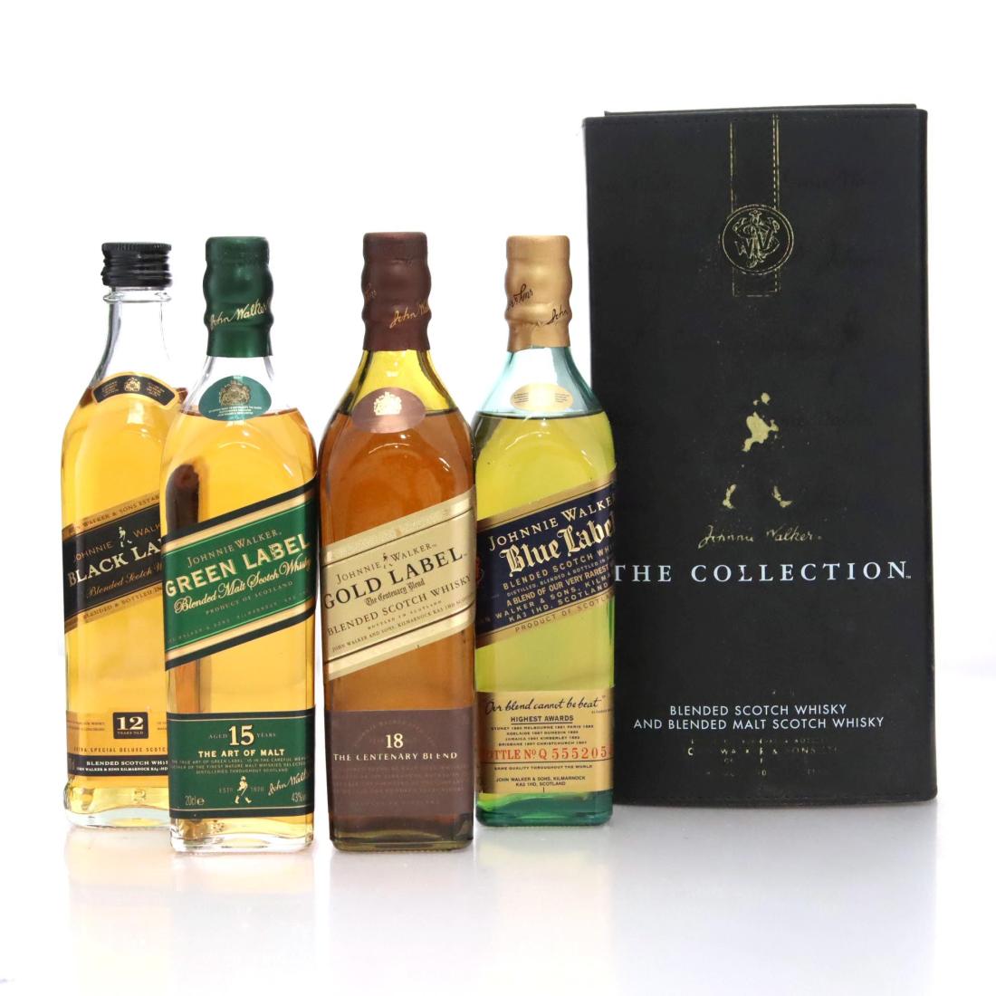 Johnnie Walker The Collection Box Set Black Blue Green Gold Label