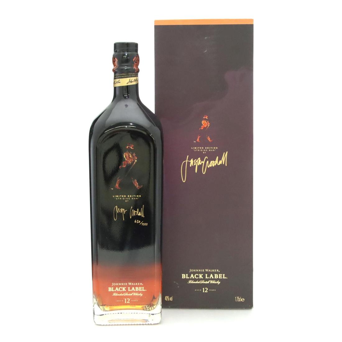 Johnnie Walker Black Label 12 Scotch Whisky Striding Man By Jasper Goodall Limited Edition 175litre
