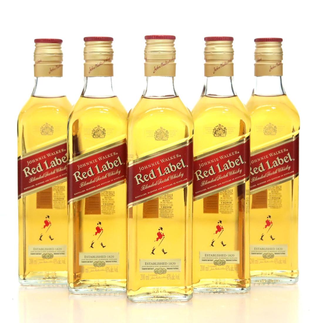 Johnnie Walker Red Label Scotch Whisky X 5
