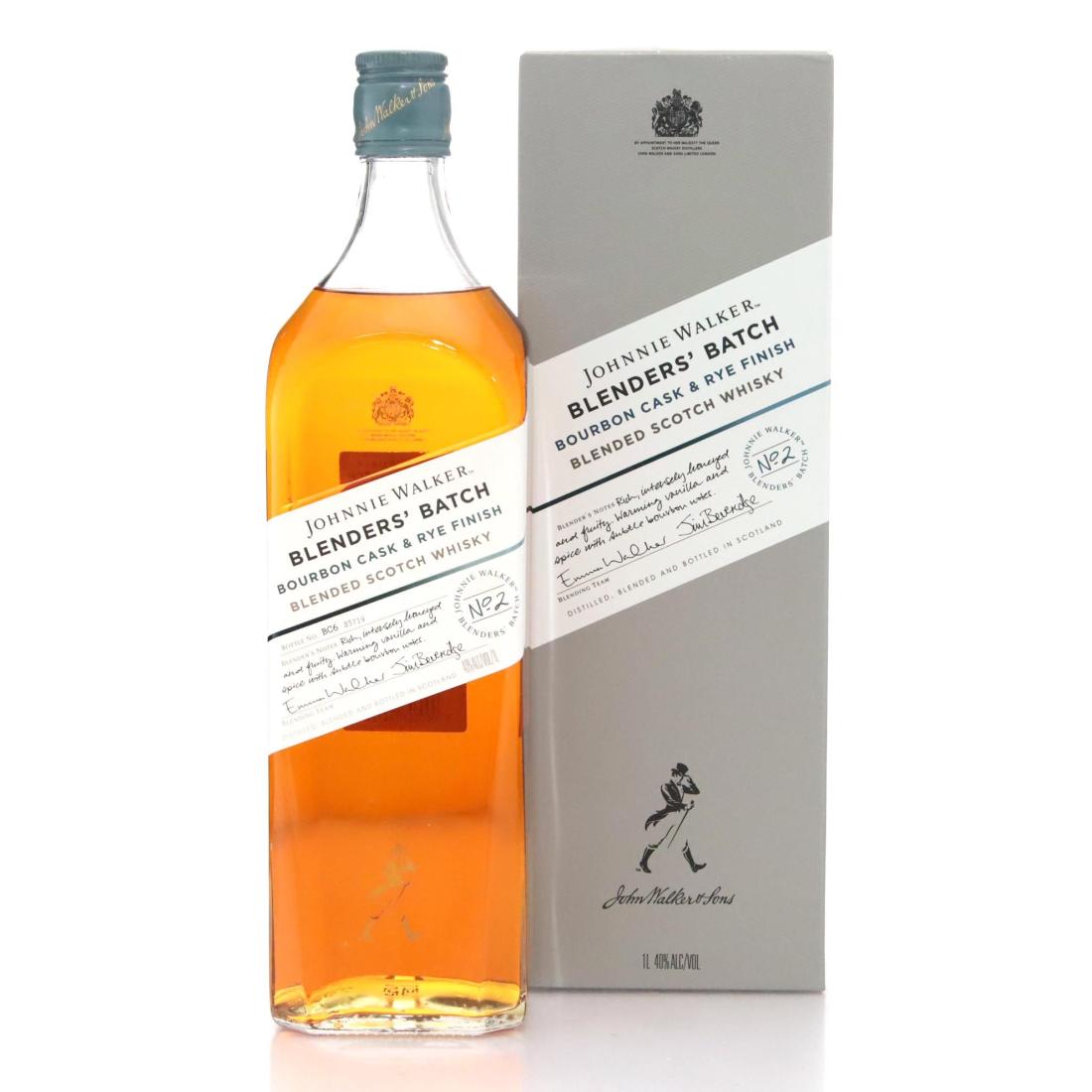 Johnnie Walker Blenders Batch Bourbon Cask Rye Finish No 2 Scotch Whisky Litre