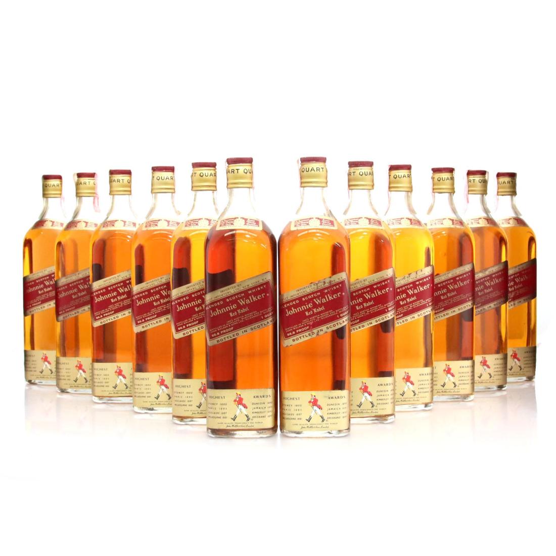 Johnnie Walker Red Label Quart X 12