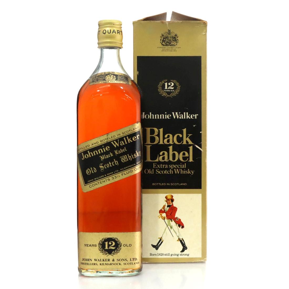 Johnnie Walker Black Label 12 Old Scotch Whisky Quart