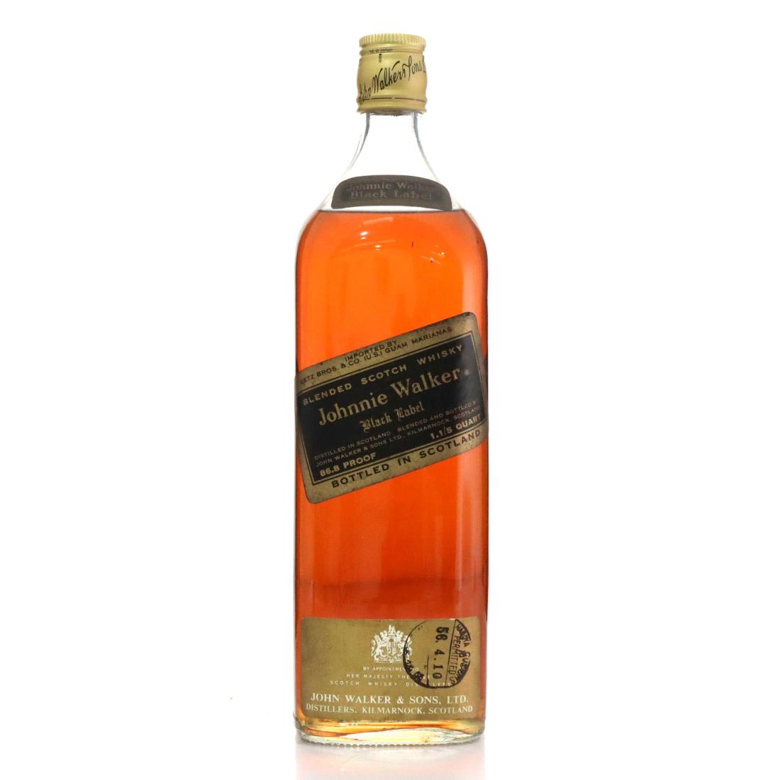 Johnnie Walker Black Label Blended Scotch Whisky 115quart