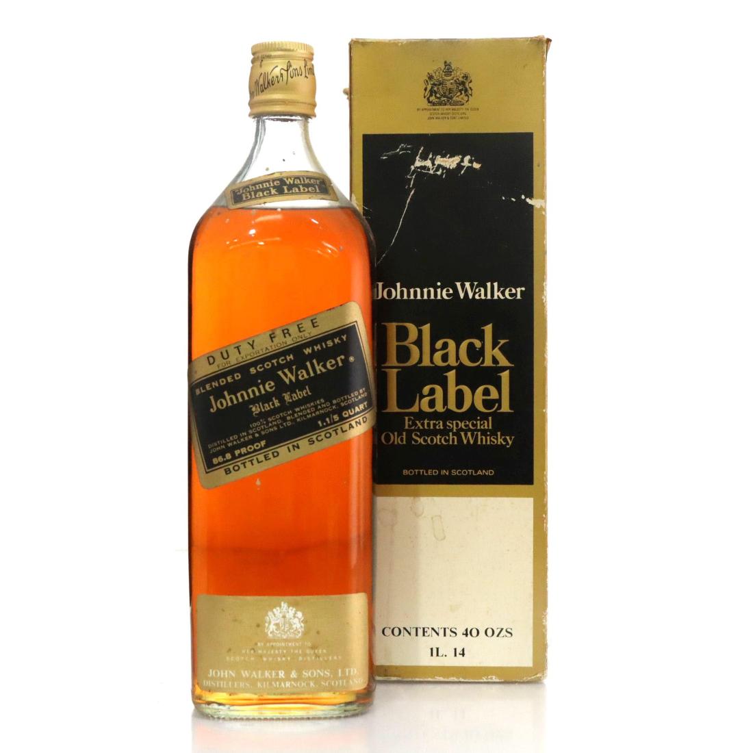 Johnnie Walker Black Label Blended Scotch Whisky 115quart
