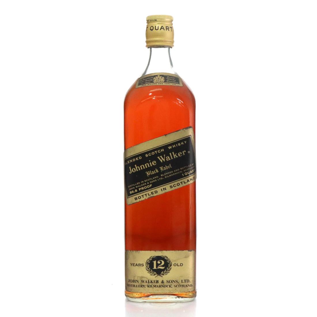 Johnnie Walker Black Label 12 Year Old, 95cl whisky bottle