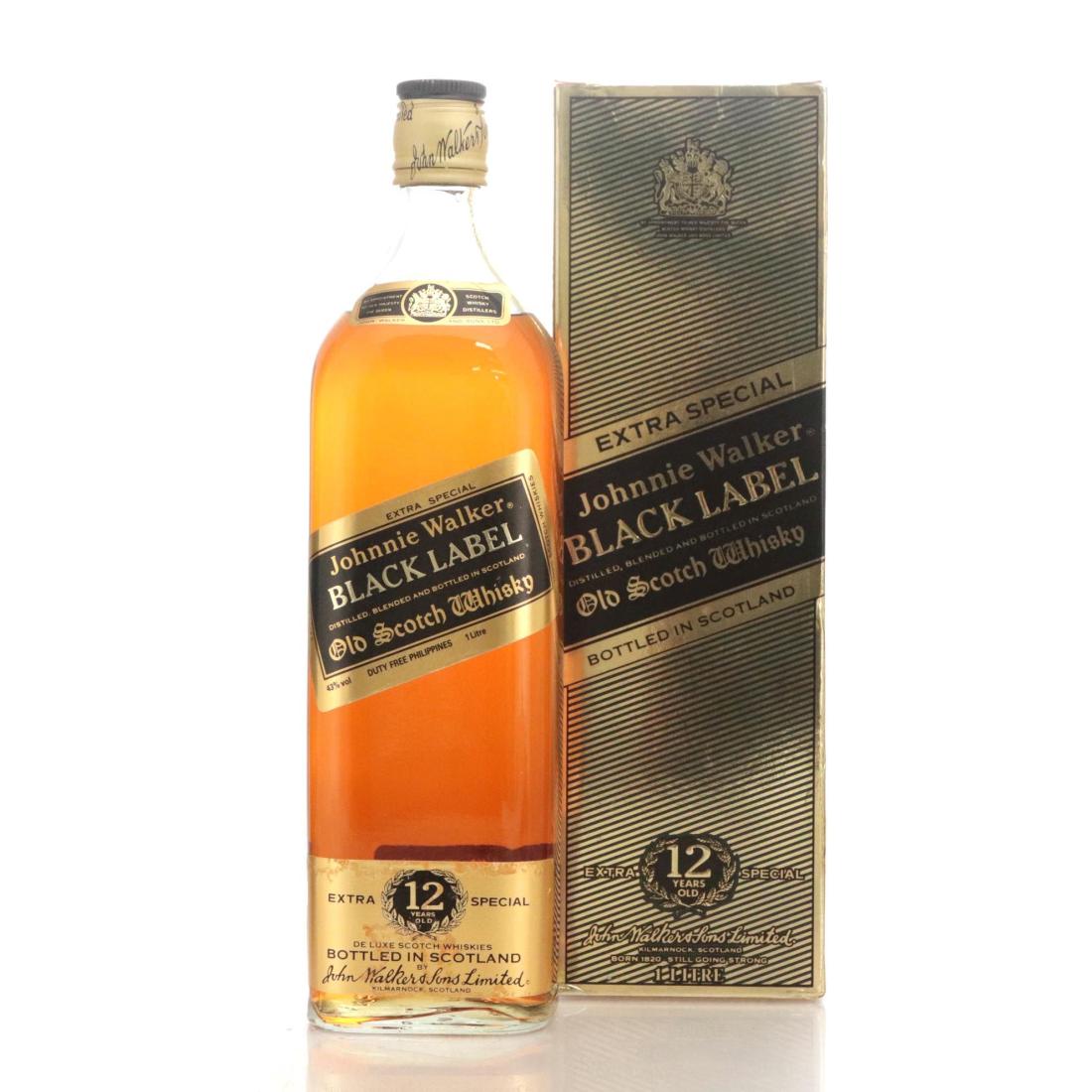 Johnnie Walker Black Label 12 Extra Special Old Scotch Whisky Litre