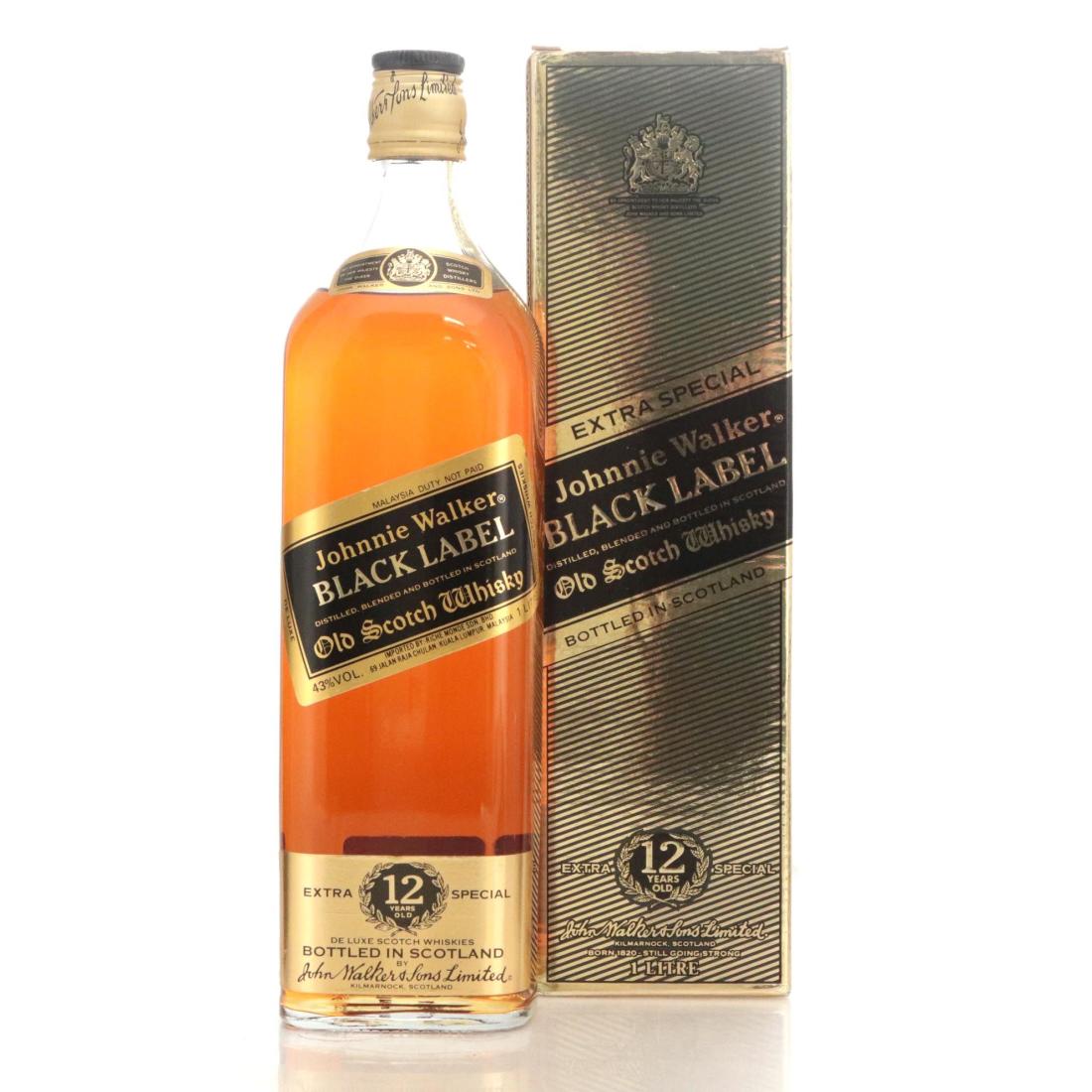 Johnnie Walker Black Label 12 Extra Special Old Scotch Whisky Litre