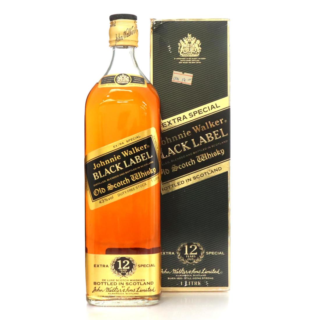 Johnnie Walker Black Label 12 Extra Special Old Scotch Whisky Litre