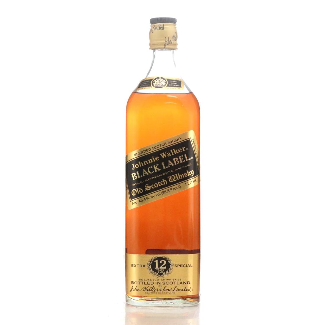 Johnnie Walker Black Label 12 Extra Special Old Scotch Whisky Litre