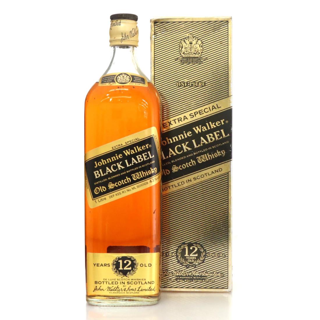 Johnnie Walker Black Label 12 Old Scotch Whisky Litre